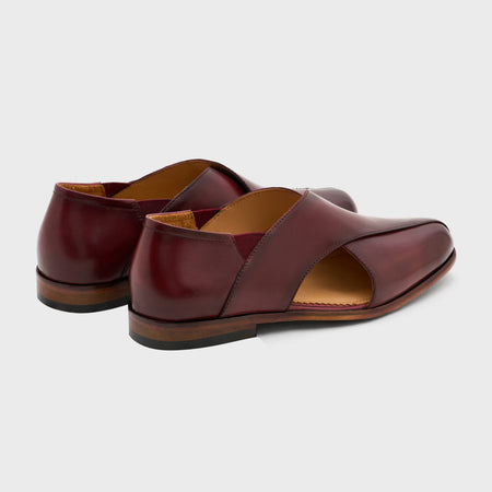 Classic Peshawari | Burgundy Leather