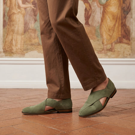 Classic Peshawari | Olive Suede