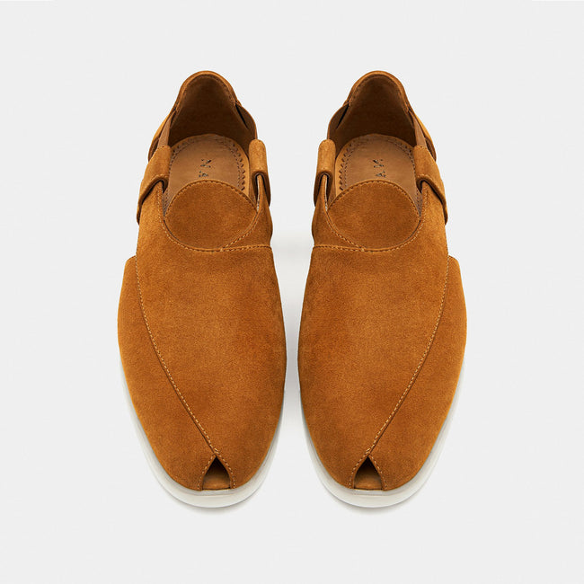 Summer Peshauri | Light Tan Suede