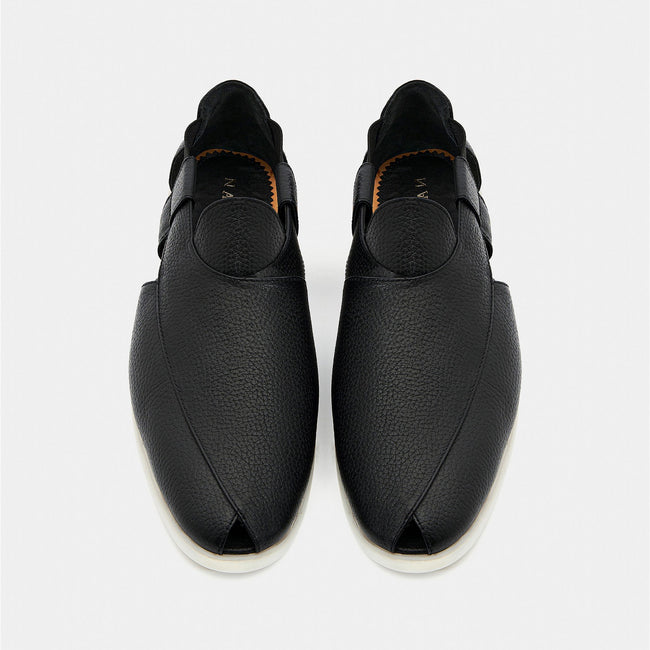 Summer Peshauri | Solid Black Leather