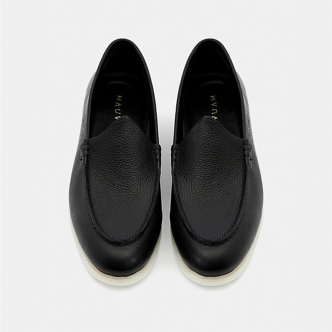 Nagra Loafer | Solid Black Leather