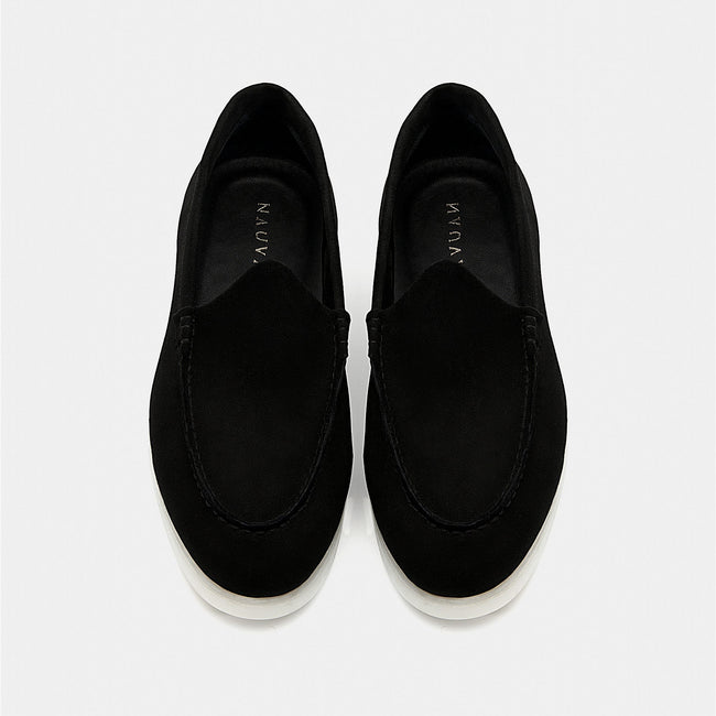 Nagra Loafer | Solid Black Suede