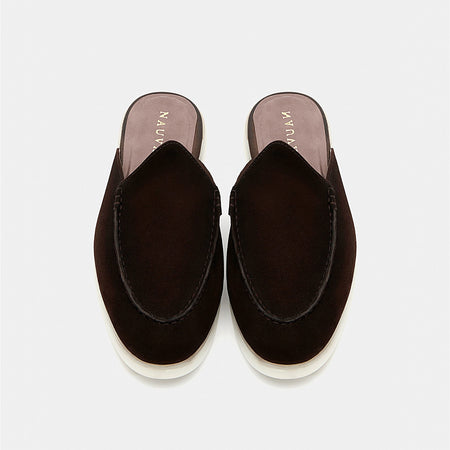 Nagra Mule | Dark Chocolate Suede
