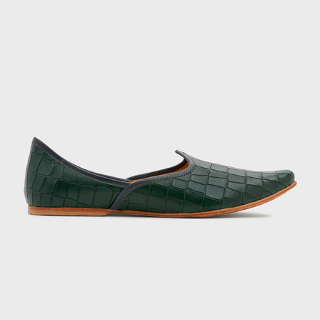 Jutti | Forest Green Croco Leather