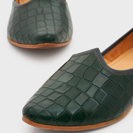 Jutti | Forest Green Croco Leather