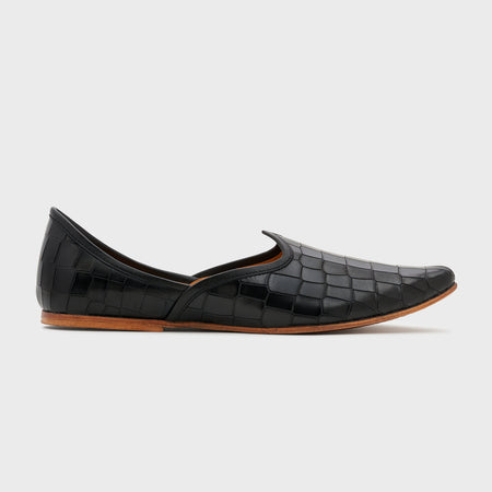 Jutti | Midnight Black Croco Leather