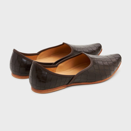 Jutti | Wood Brown Croco Leather