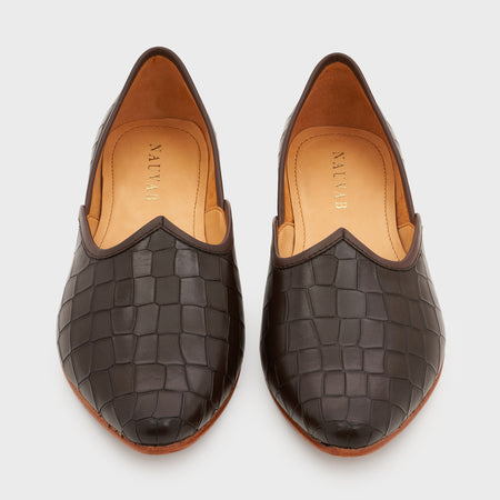 Jutti | Wood Brown Croco Leather