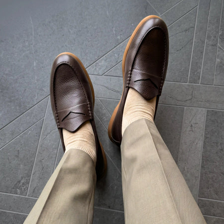 Penny Loafer | Dark Brown Milled Leather