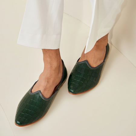 Jutti | Forest Green Croco Leather