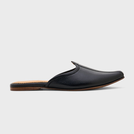 Jutti Slip | Black Milled Leather