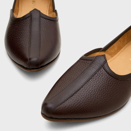 Jutti | Dark Brown Milled Leather