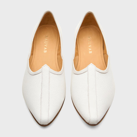 Jutti | White Milled Leather