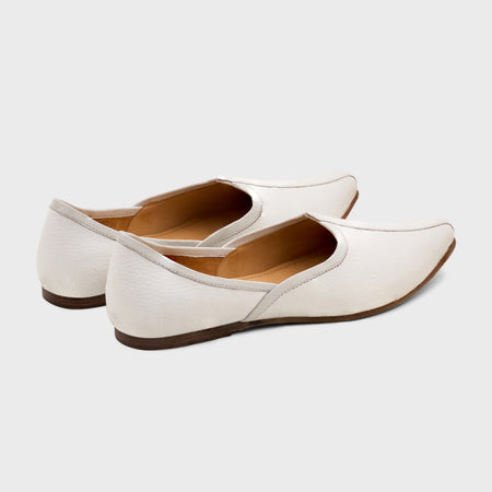 Jutti | White Milled Leather