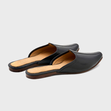 Jutti Slip | Black Leather