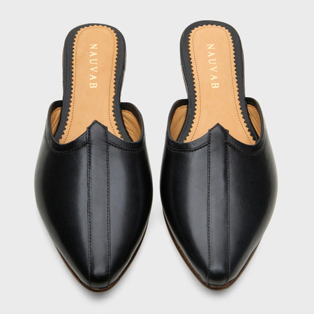 Jutti Slip | Black Leather