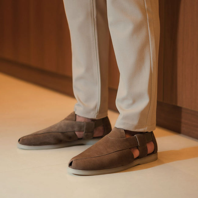 Summer Peshauri | Khaki Suede