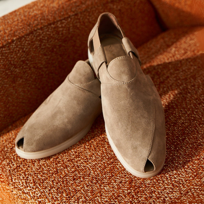Summer Peshauri | Khaki Suede