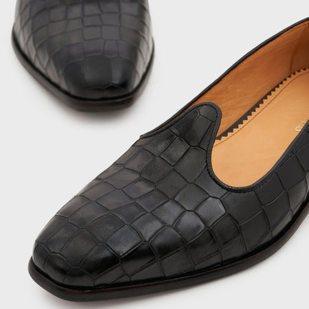 Nagra | Midnight Black Croco Leather
