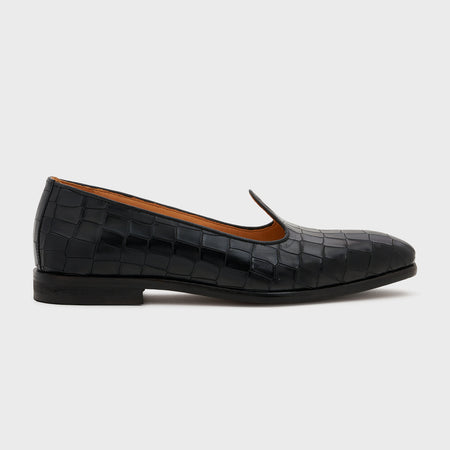 Nagra | Midnight Black Croco Leather