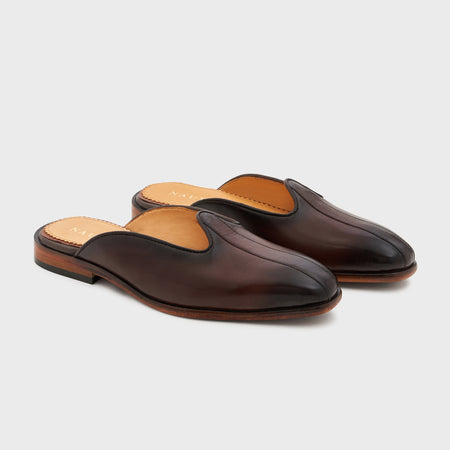 Nagra Slip | Choco Brown Leather