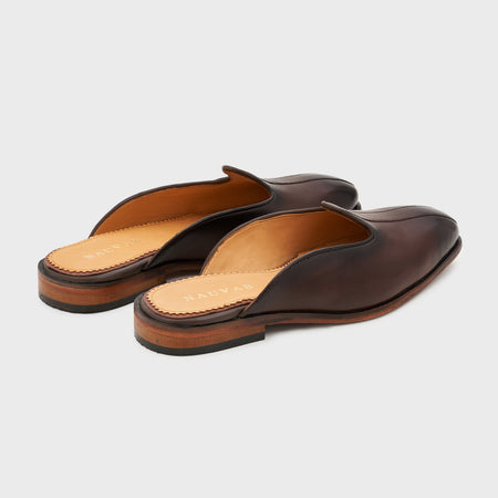 Nagra Slip | Choco Brown Leather
