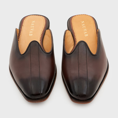 Nagra Slip | Choco Brown Leather