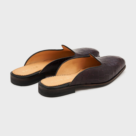 Nagra Slip | Deep Wine Croco Leather