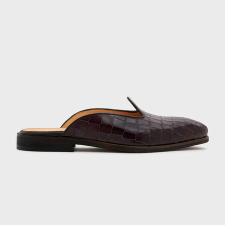 Nagra Slip | Deep Wine Croco Leather