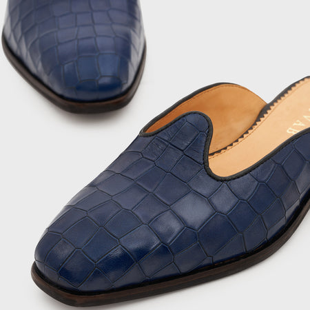 Nagra Slip | Galaxy Blue Croco Leather