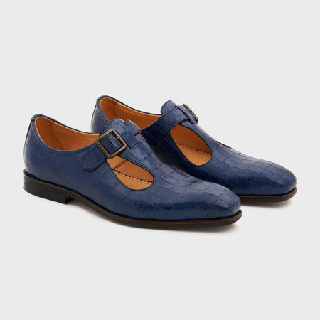 Nyaya | Galaxy Blue Croco Leather