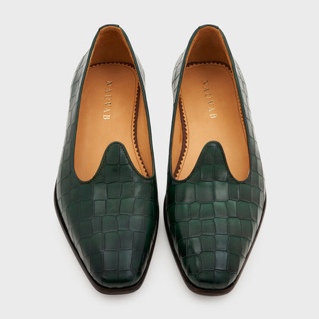 Nagra | Forest Green Croco Leather