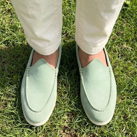 Nagra Loafer | Canary Green Suede