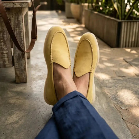 Nagra Loafer | Lemon Yellow Suede