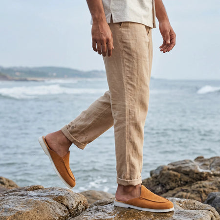 Nagra Mule | Light Tan Suede