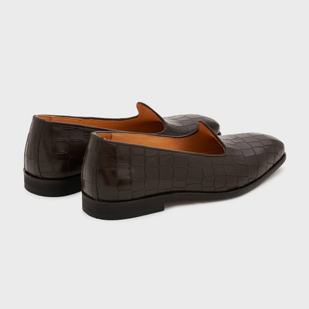 Nagra | Wood Brown Croco Leather