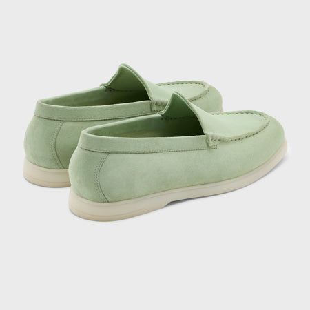 Nagra Loafer | Canary Green Suede