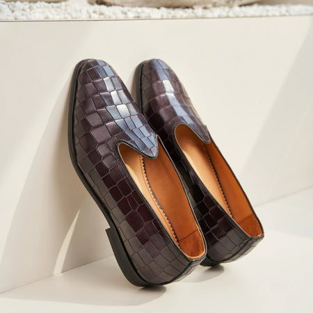 Nagra | Deep Wine Croco Leather