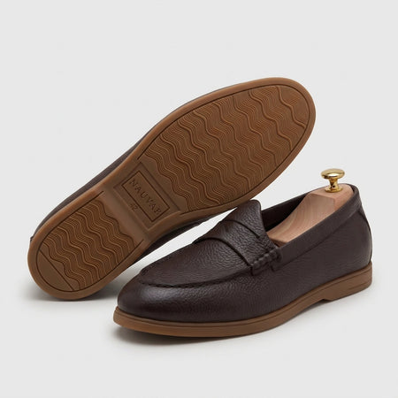 Penny Loafer | Dark Brown Milled Leather