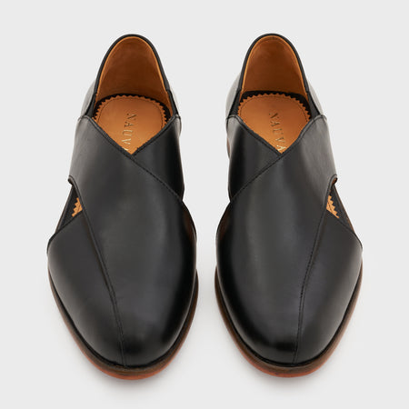 Peshauri 2.0 | Black Leather