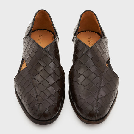 Peshauri 2.0 | Wood Brown Croco Leather