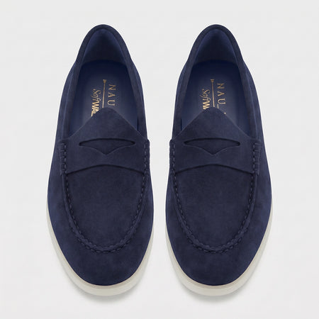 Penny Loafer | Deep Blue Suede