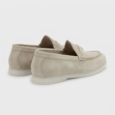 Penny Loafer | Stone Suede
