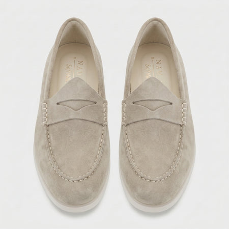 Penny Loafer | Stone Suede