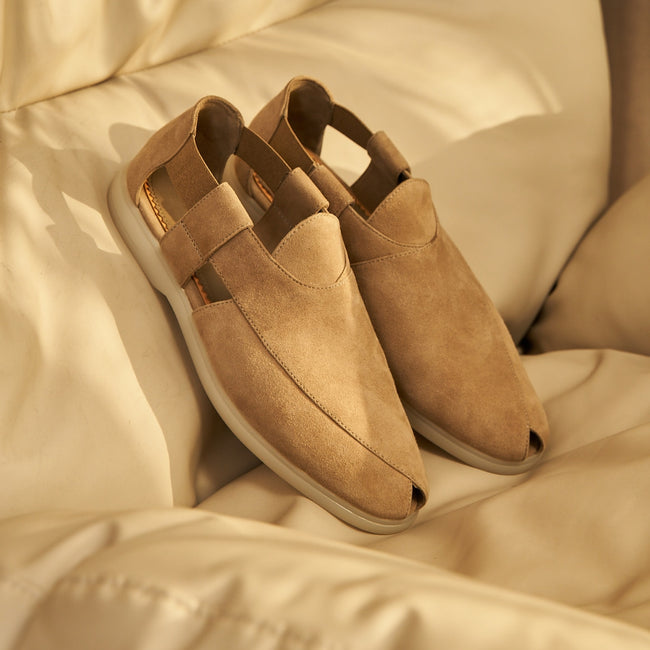 Summer Peshauri | Warm Sand Suede