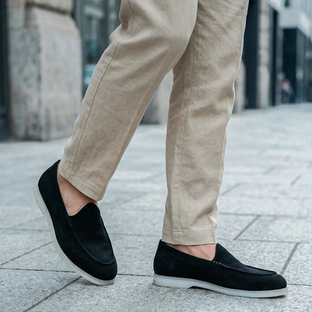 Nagra Loafer | Solid Black Suede