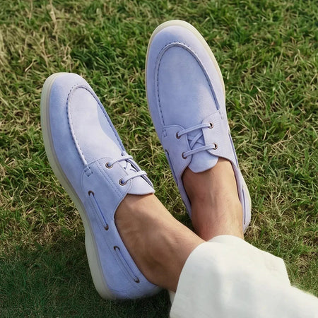 Boat Shoes | Aqua Suede
