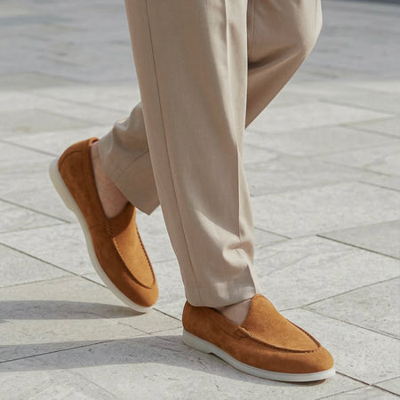 Nagra Loafer | Light Tan Suede